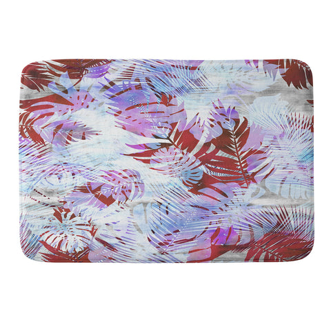 Schatzi Brown Motuu Tropical White Memory Foam Bath Mat