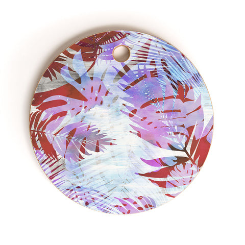 Schatzi Brown Motuu Tropical White Cutting Board Round