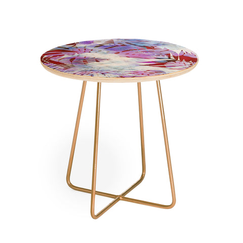 Schatzi Brown Motuu Tropical White Round Side Table