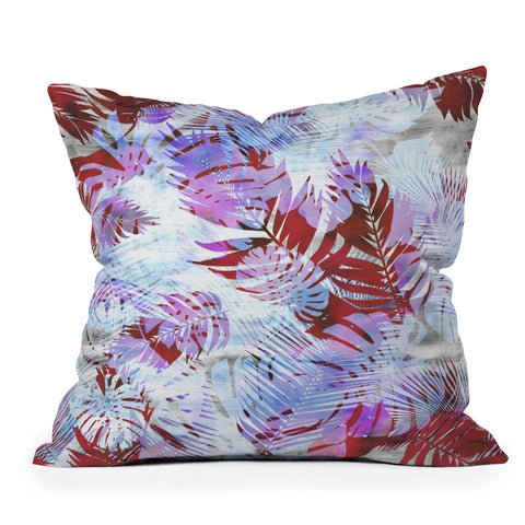 Schatzi Brown Motuu Tropical White Throw Pillow