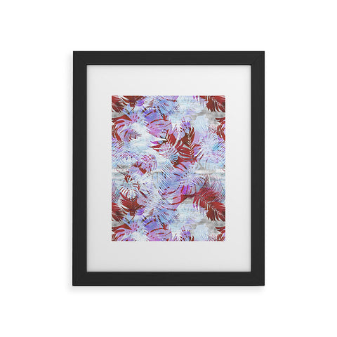 Schatzi Brown Motuu Tropical White Framed Art Print