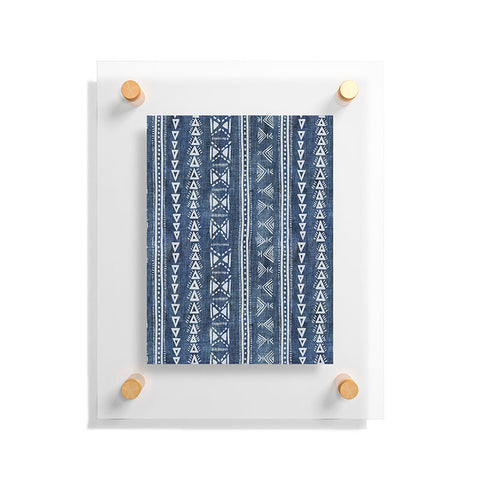 Schatzi Brown Mud Cloth 5 Denim Floating Acrylic Print