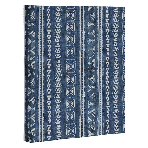 Schatzi Brown Mud Cloth 5 Denim Art Canvas