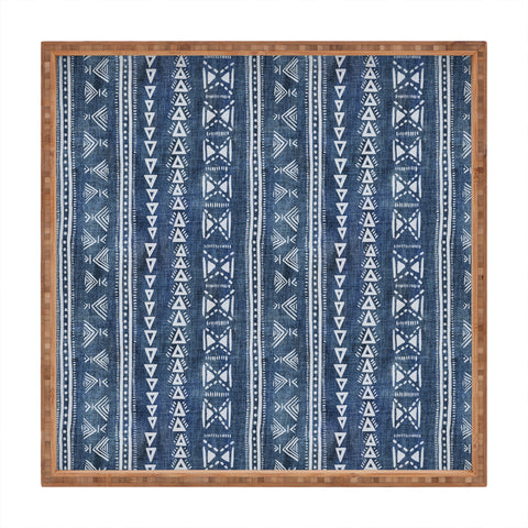Schatzi Brown Mud Cloth 5 Denim Square Tray
