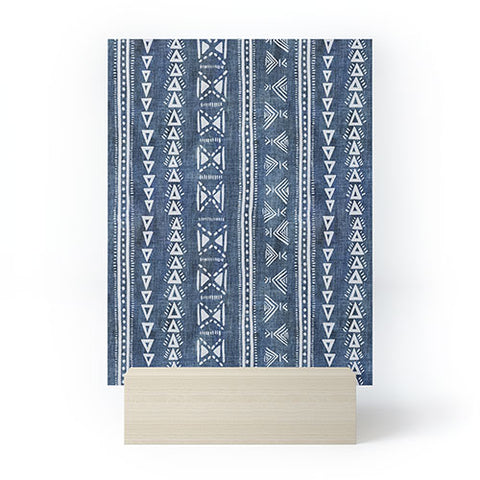 Schatzi Brown Mud Cloth 5 Denim Mini Art Print