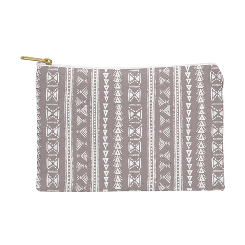 Schatzi Brown Mud Cloth 5 Taupe Pouch