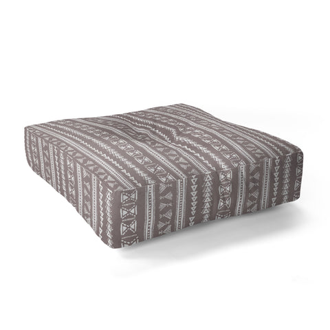 Schatzi Brown Mud Cloth 5 Taupe Floor Pillow Square