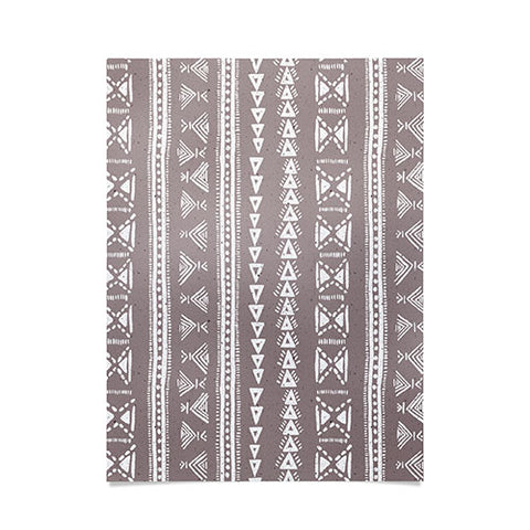 Schatzi Brown Mud Cloth 5 Taupe Poster