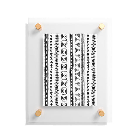 Schatzi Brown Mud Cloth 5 White Floating Acrylic Print