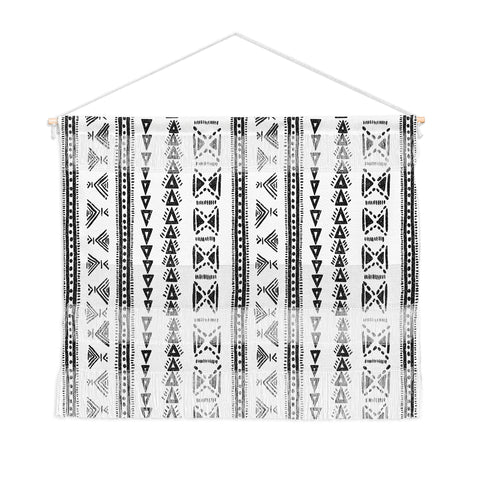 Schatzi Brown Mud Cloth 5 White Wall Hanging Landscape