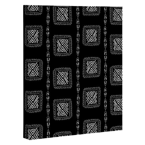 Schatzi Brown Mudcloth 3 Black Art Canvas