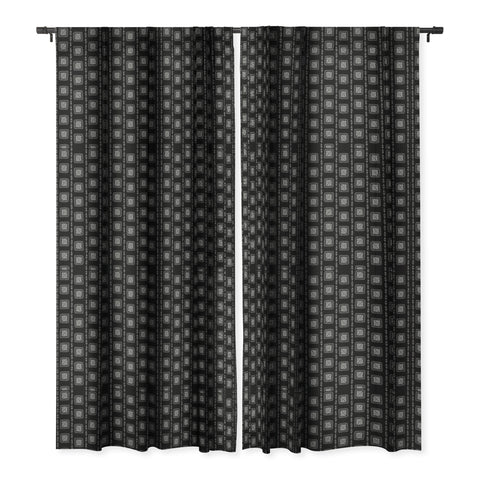 Schatzi Brown Mudcloth 3 Black Blackout Window Curtain