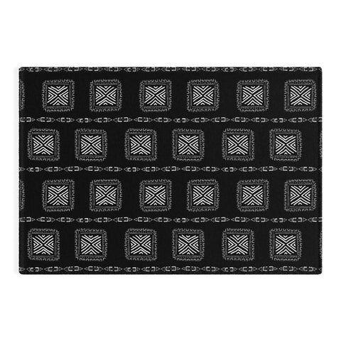 Schatzi Brown Mudcloth 3 Black Outdoor Rug