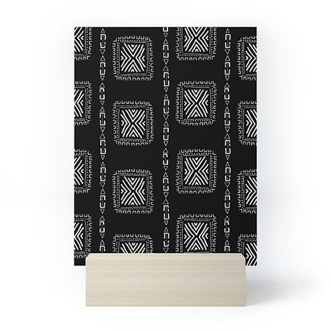 Schatzi Brown Mudcloth 3 Black Mini Art Print