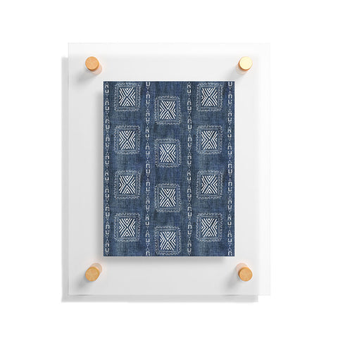 Schatzi Brown Mudcloth 3 Denim Floating Acrylic Print