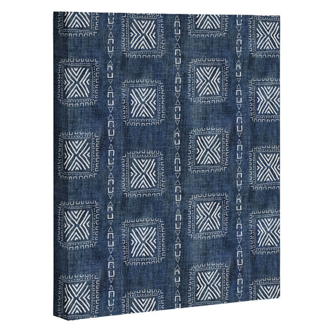 Schatzi Brown Mudcloth 3 Denim Art Canvas