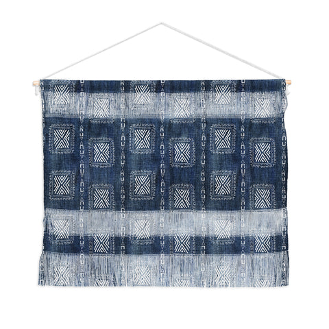 Schatzi Brown Mudcloth 3 Denim Wall Hanging Landscape