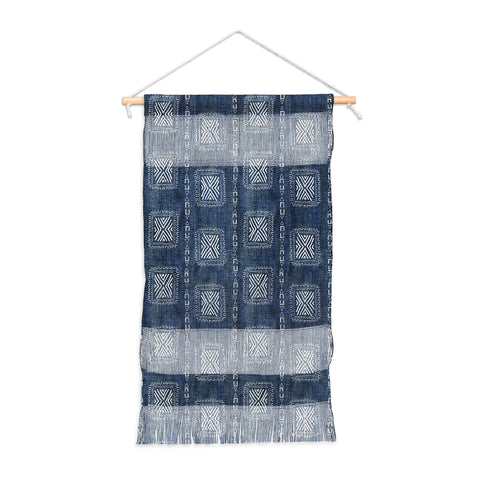 Schatzi Brown Mudcloth 3 Denim Wall Hanging Portrait