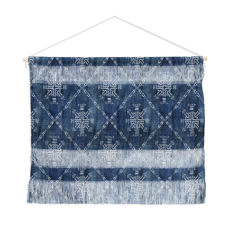 Schatzi Brown Mudcloth 4 Denim Wall Hanging Landscape