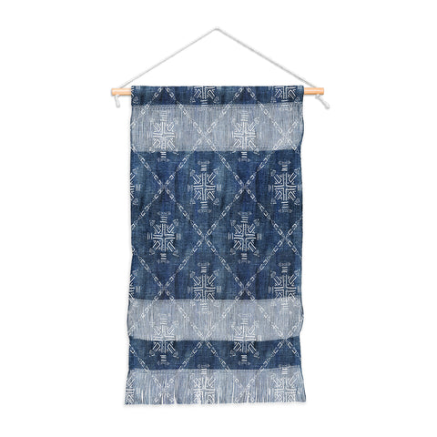 Schatzi Brown Mudcloth 4 Denim Wall Hanging Portrait