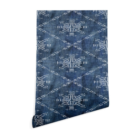 Schatzi Brown Mudcloth 4 Denim Wallpaper