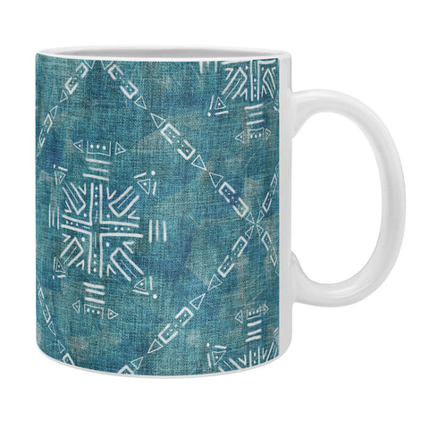 Schatzi Brown Mudcloth 4 Turquoise Coffee Mug