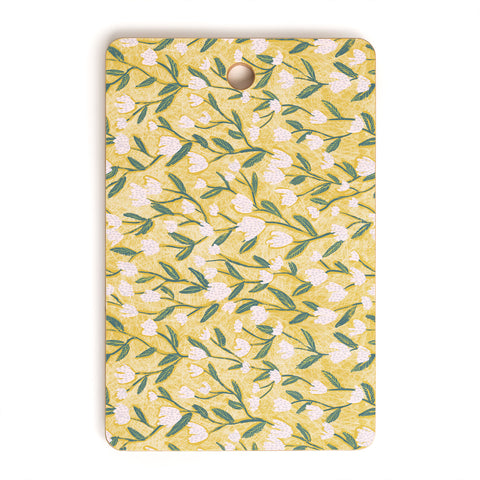 Schatzi Brown Ninna Floral Yellow Cutting Board Rectangle