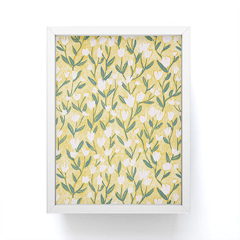 Schatzi Brown Ninna Floral Yellow Framed Mini Art Print