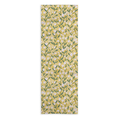 Schatzi Brown Ninna Floral Yellow Yoga Towel