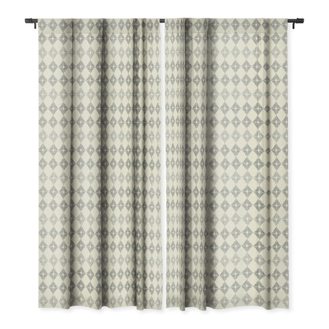 Schatzi Brown Nora Fancy Diamond Beige Blackout Window Curtain