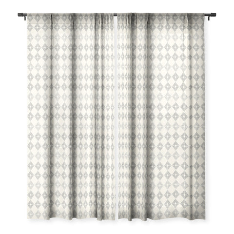 Schatzi Brown Nora Fancy Diamond Beige Sheer Window Curtain