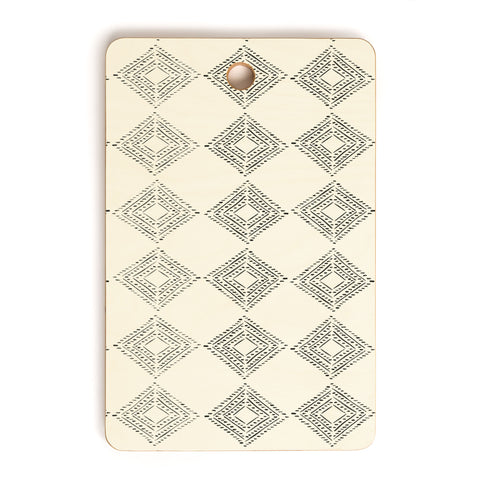 Schatzi Brown Nora Fancy Diamond Beige Cutting Board Rectangle