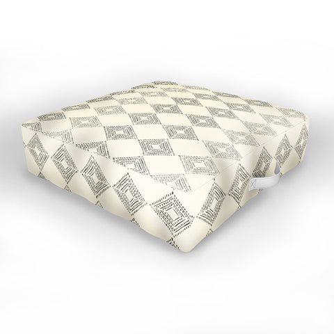 Schatzi Brown Nora Fancy Diamond Beige Outdoor Floor Cushion