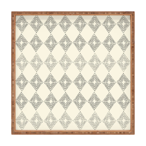 Schatzi Brown Nora Fancy Diamond Beige Square Tray