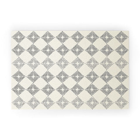 Schatzi Brown Nora Fancy Diamond Beige Welcome Mat