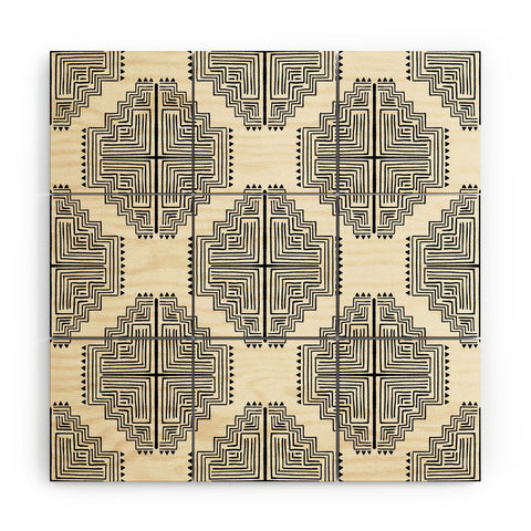 Schatzi Brown Nora Farmhouse Black and Cream Wood Wall Mural