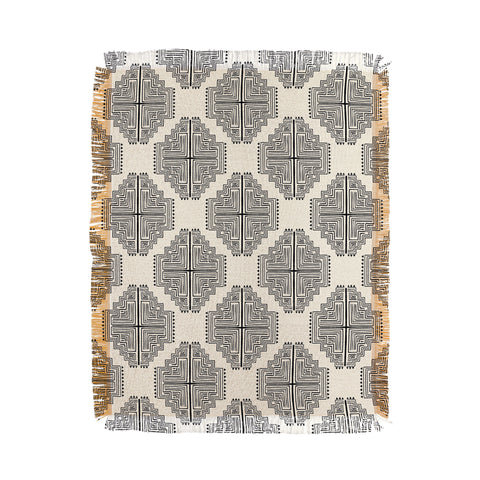 Schatzi Brown Nora Farmhouse Black and Cream Throw Blanket