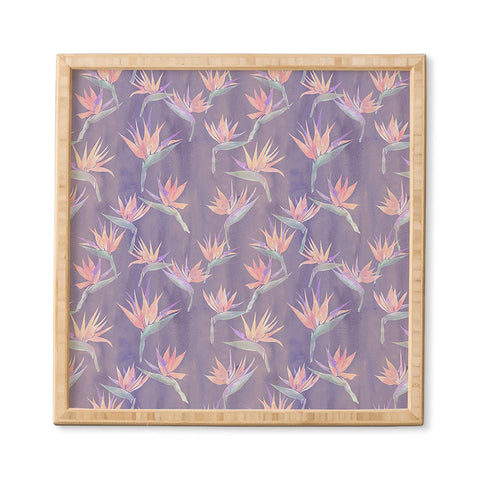 Schatzi Brown Painted Bird Lilac Framed Wall Art