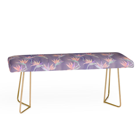 Schatzi Brown Painted Bird Lilac Bench
