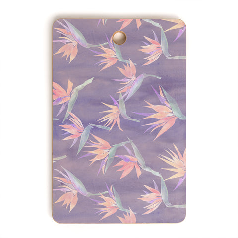 Schatzi Brown Painted Bird Lilac Cutting Board Rectangle