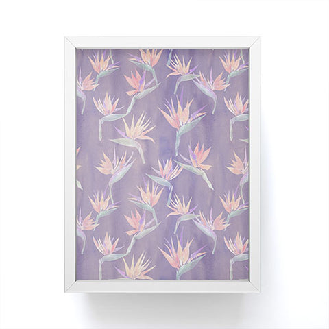 Schatzi Brown Painted Bird Lilac Framed Mini Art Print
