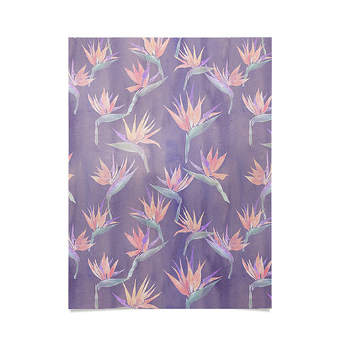 Schatzi Brown Painted Bird Lilac Poster