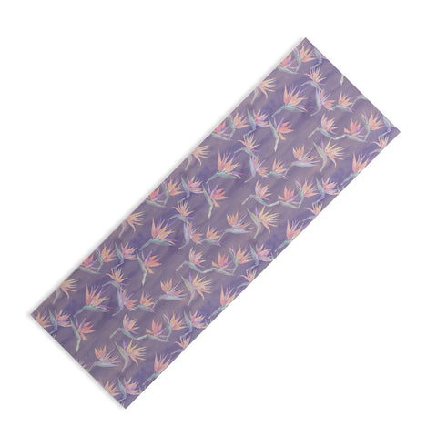 Schatzi Brown Painted Bird Lilac Yoga Mat