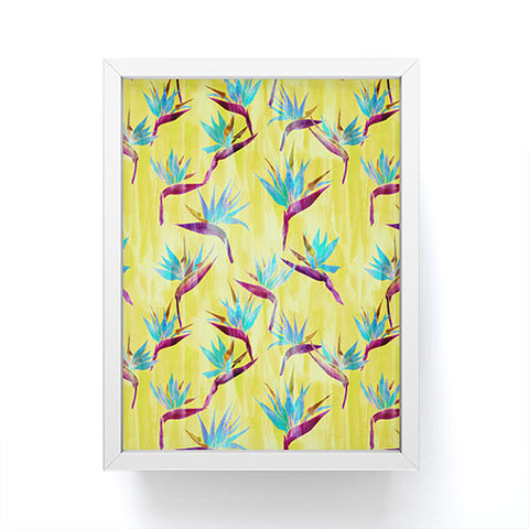 Schatzi Brown Painted Bird Yellow Framed Mini Art Print