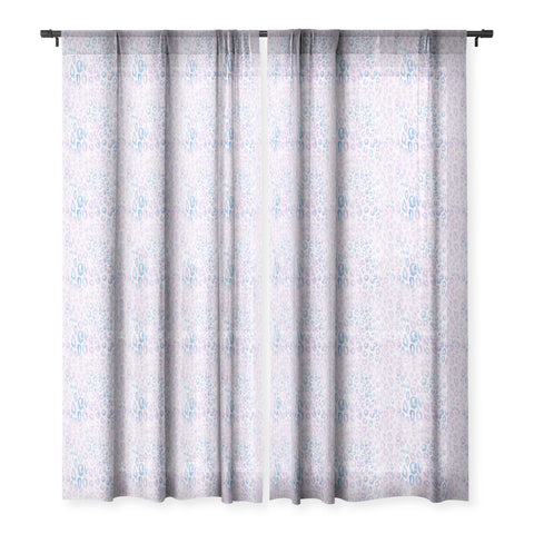 Schatzi Brown Pastel Jaguar Sheer Window Curtain