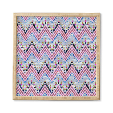 Schatzi Brown Pena Chevron Silver Framed Wall Art