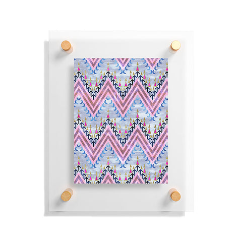 Schatzi Brown Pena Chevron Silver Floating Acrylic Print
