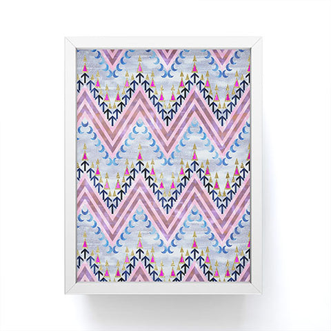 Schatzi Brown Pena Chevron Silver Framed Mini Art Print