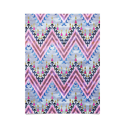 Schatzi Brown Pena Chevron Silver Poster