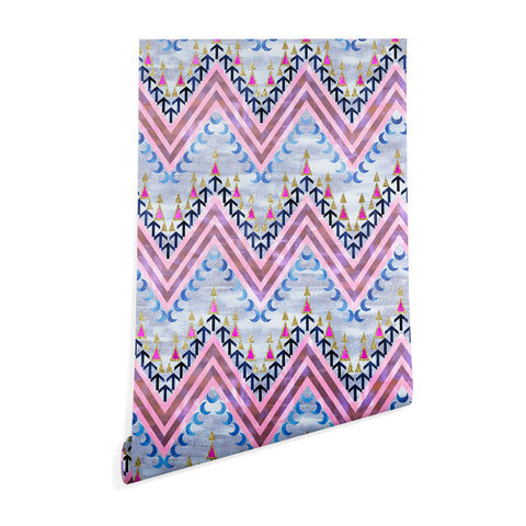 Schatzi Brown Pena Chevron Silver Wallpaper